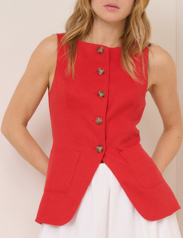 Longline Pocket Waistcoat