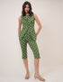Green Polka Dot Capri Trousers