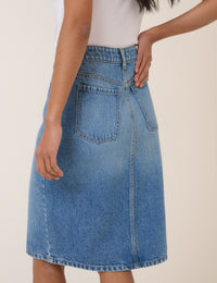 Denim Midi Skirt