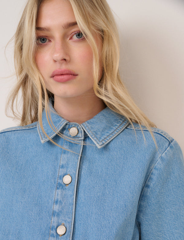 Denim Tie Waist Playsuit