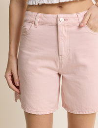 Light Pink Denim Bermuda Bailey Short