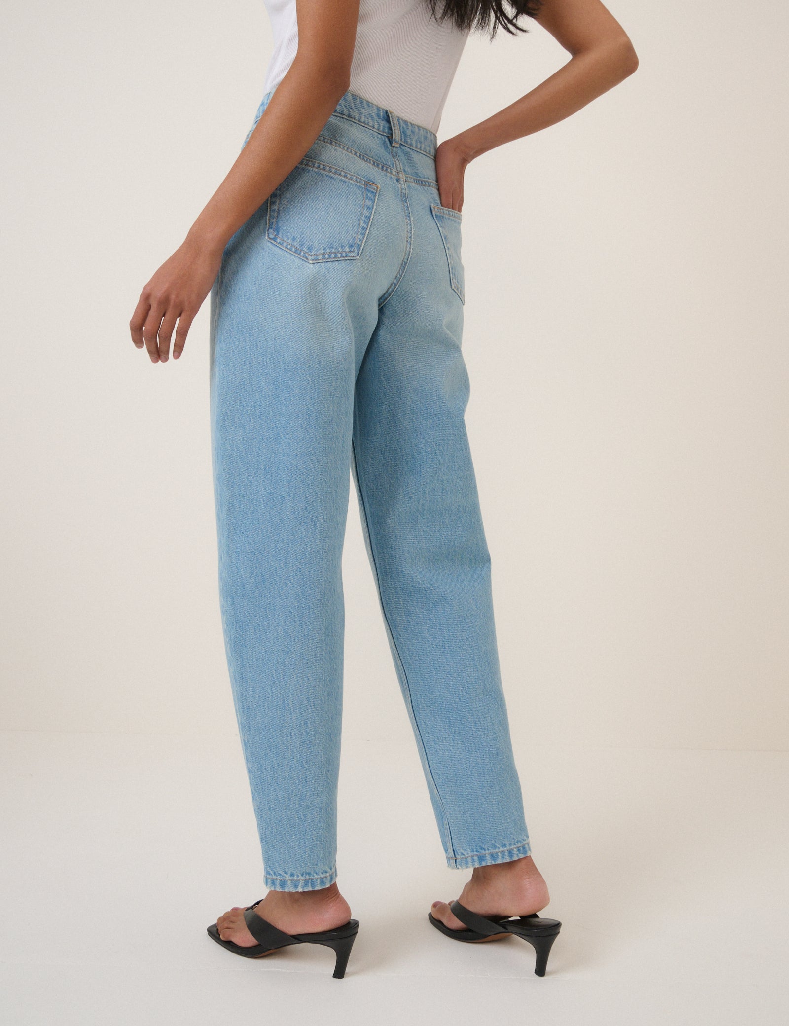 Light Blue Putney Barrel Leg Jeans