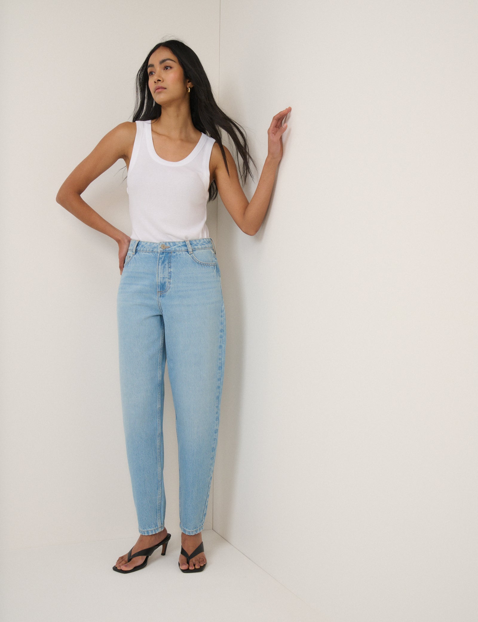 Light Blue Putney Barrel Leg Jeans