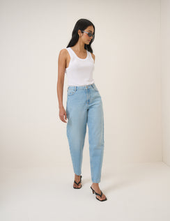 Light Blue Putney Barrel Leg Jeans