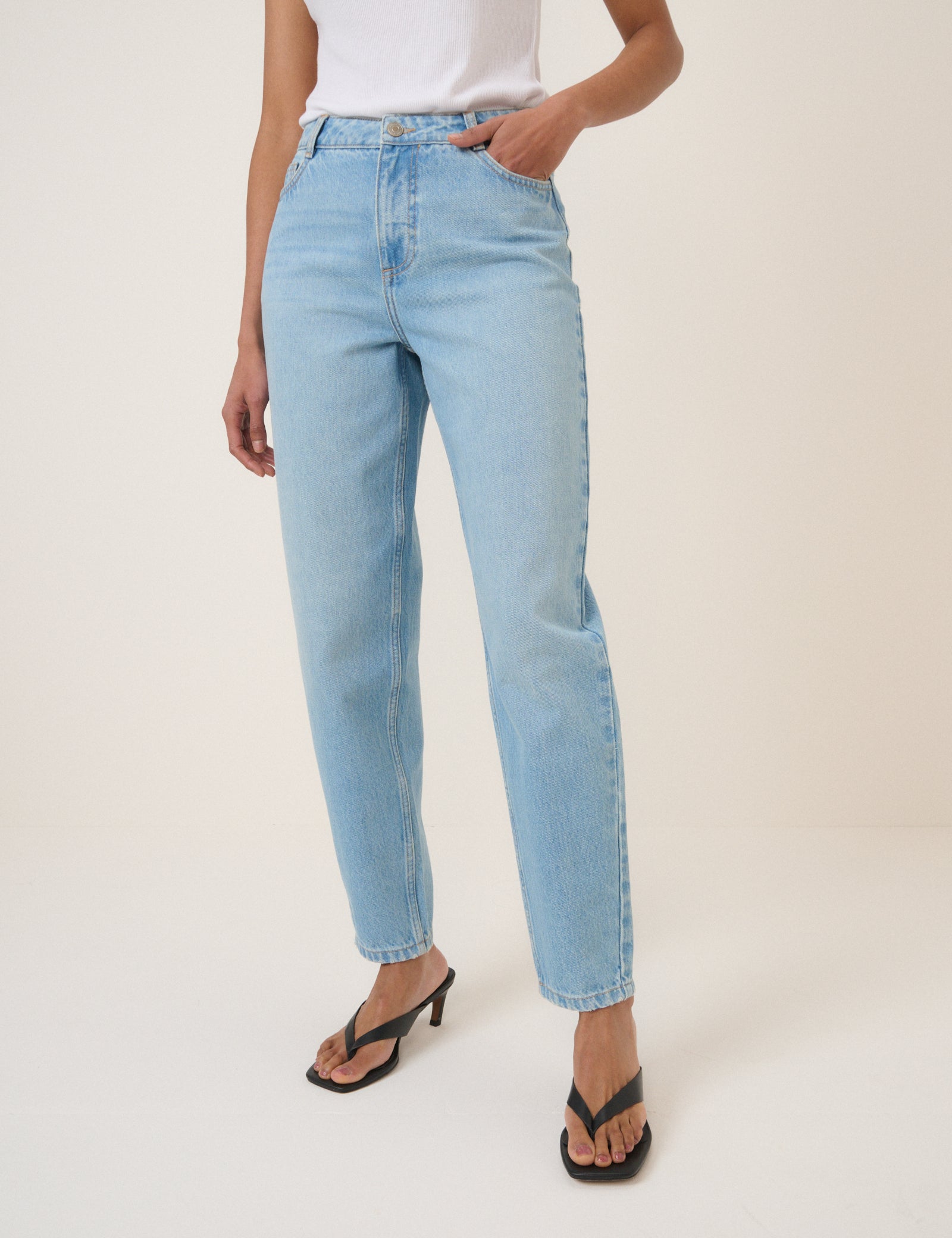 Light Blue Putney Barrel Leg Jeans