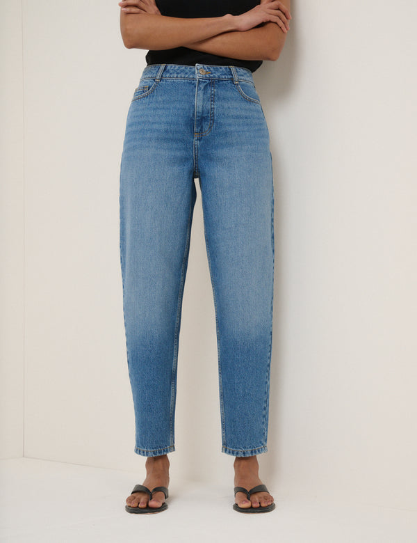 Blue Putney Barrel Leg Jeans