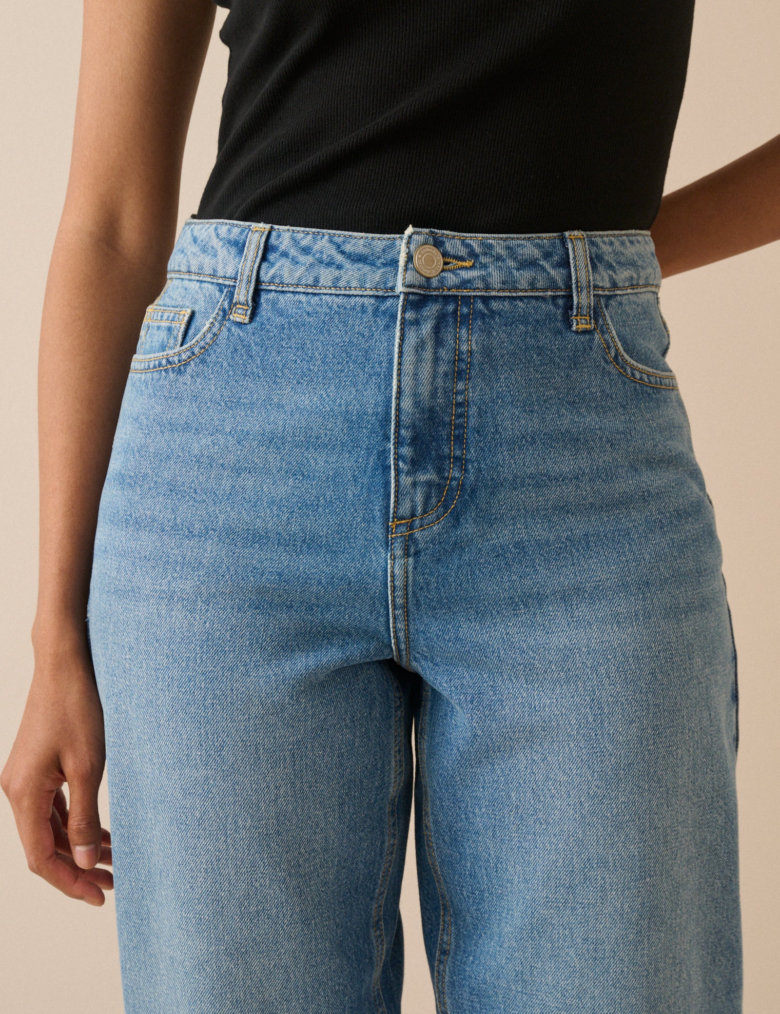Blue Putney Barrel Leg Jeans