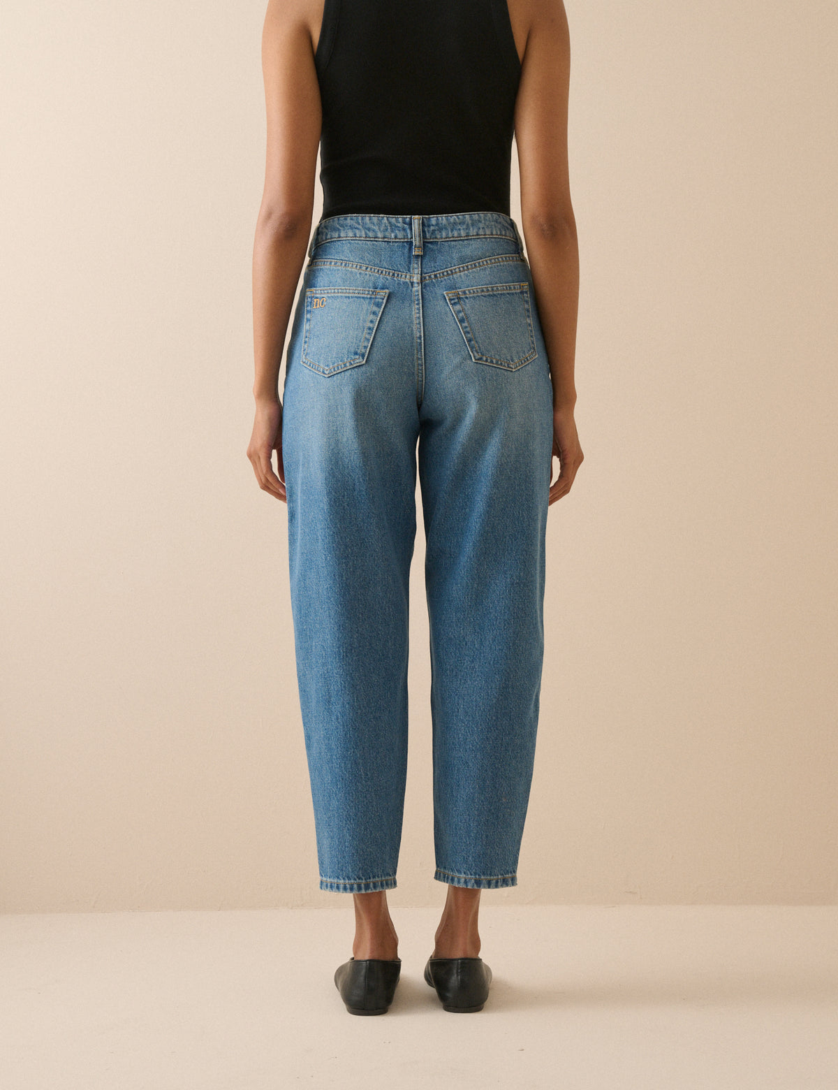 Blue Putney Barrel Leg Jeans