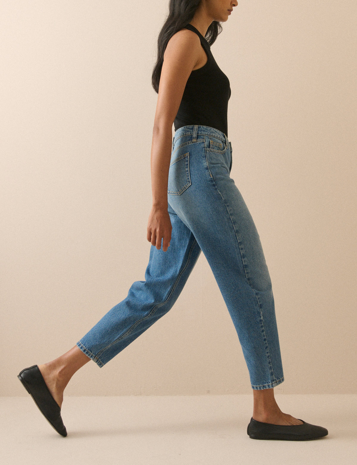 Blue Putney Barrel Leg Jeans