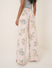 Pink Floral Soho Stretch Wide Jeans