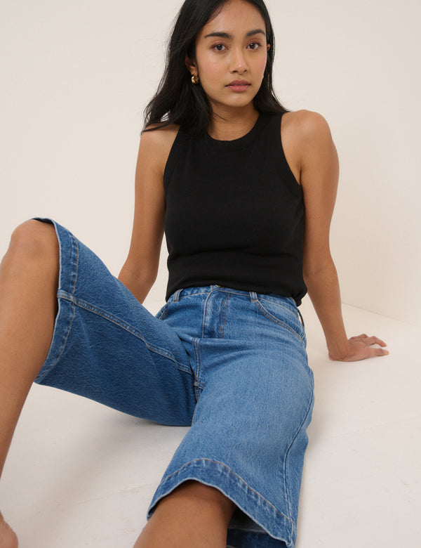 Denim Bermuda Shorts