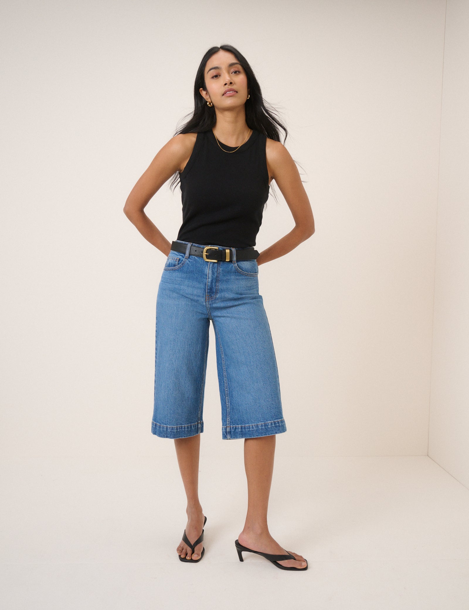 Denim Bermuda Shorts