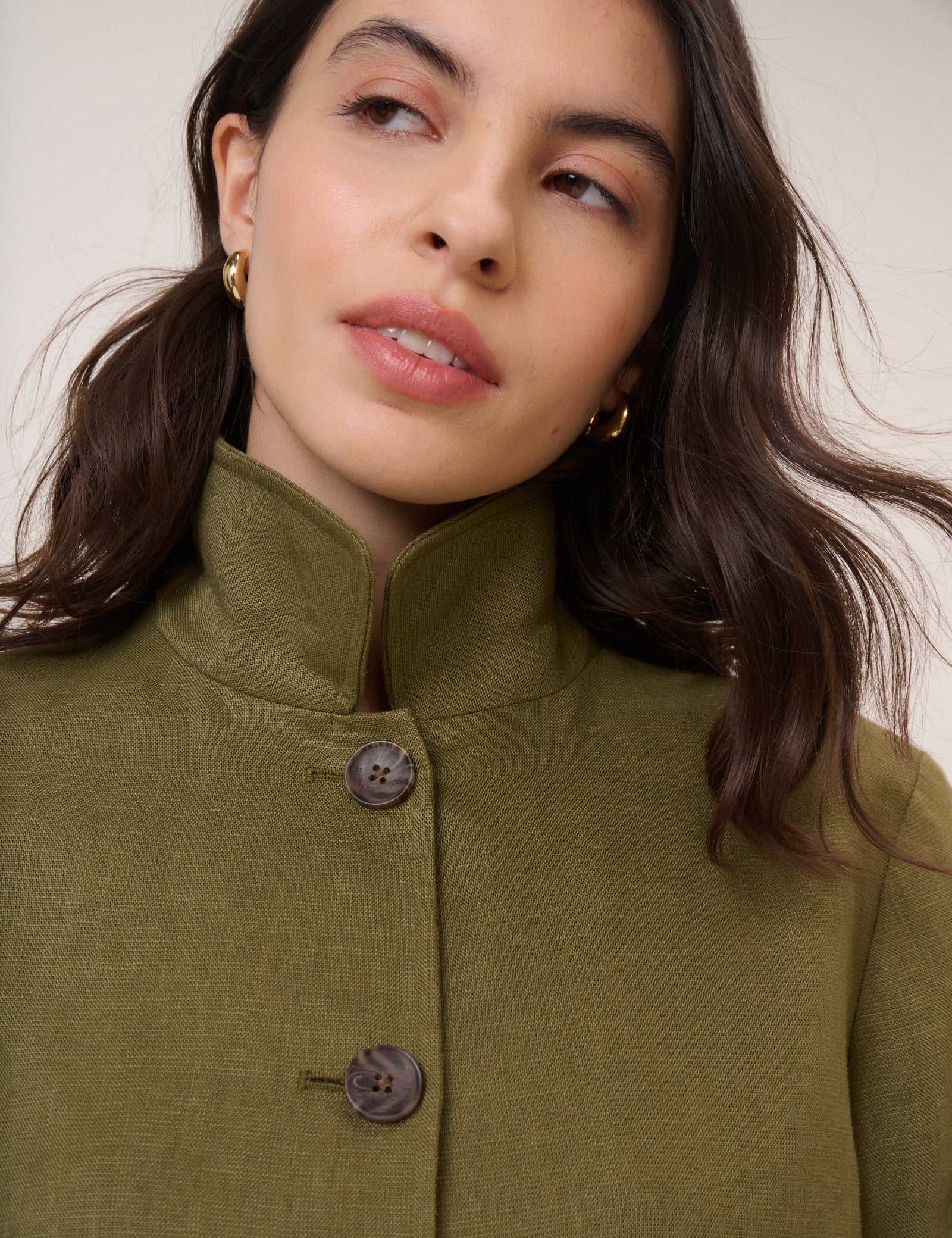 Khaki Pocket Front Jacket