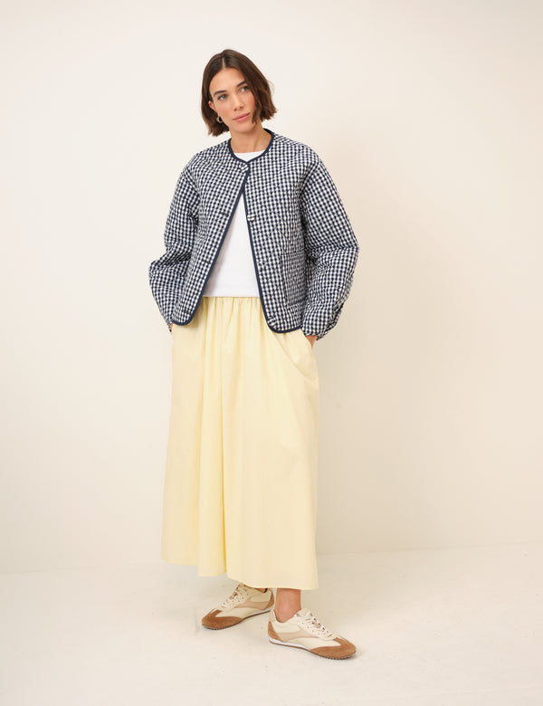 Reversible Navy Gingham Jacket