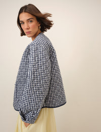Reversible Navy Gingham Jacket
