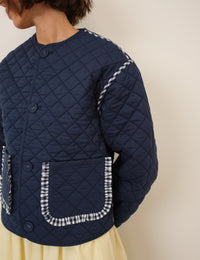 Reversible Navy Gingham Jacket