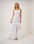 White Drop Waist Lulu Maxi Dress