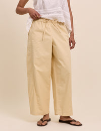 Butter Yellow Barrel Leg Trousers