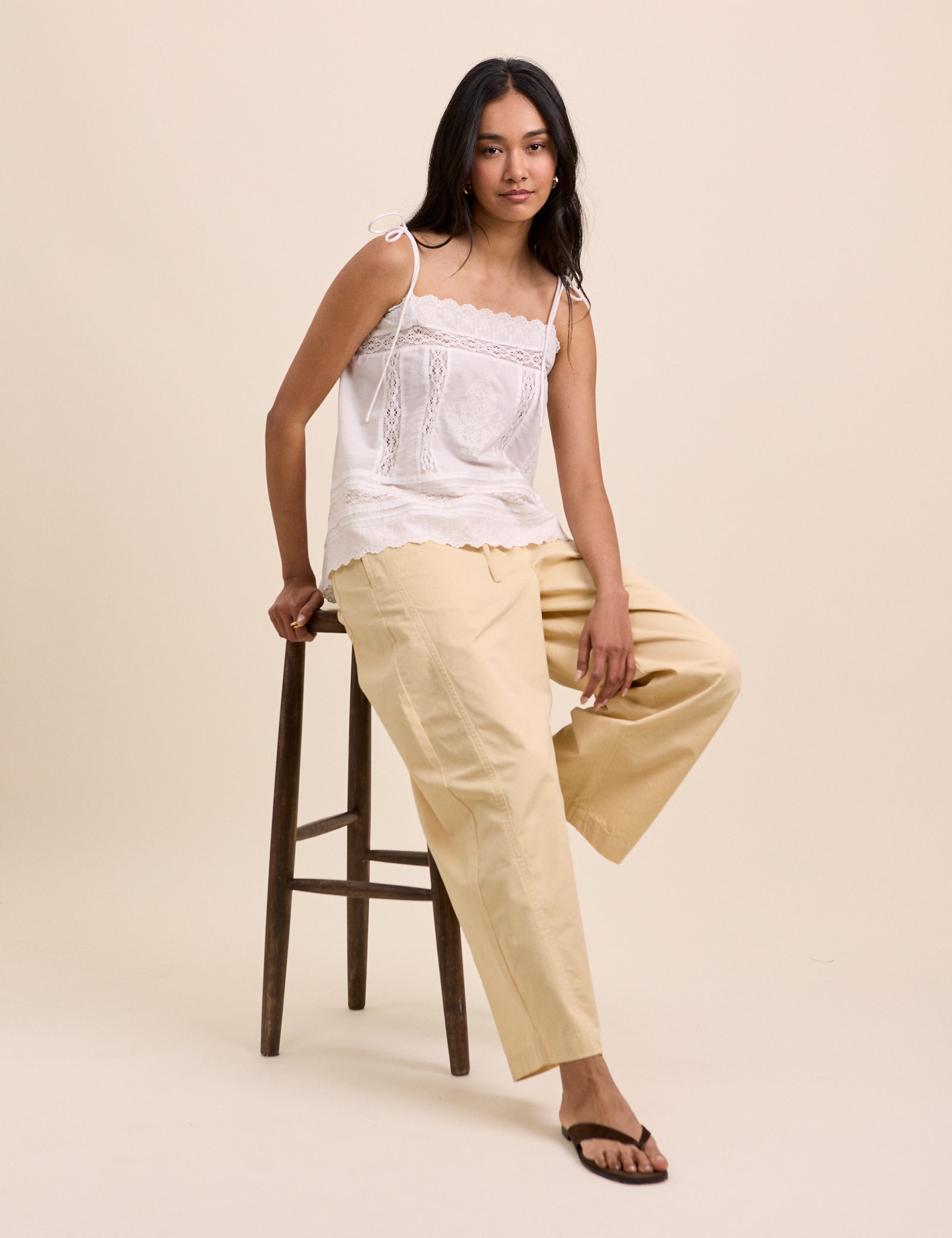 Butter Yellow Barrel Leg Trousers