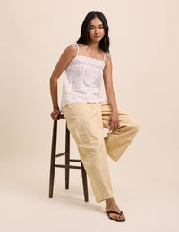 Butter Yellow Barrel Leg Trousers