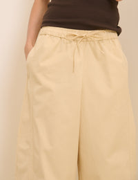 Butter Yellow Barrel Leg Trousers