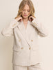 Stone Double Breasted Linen Alicia Blazer