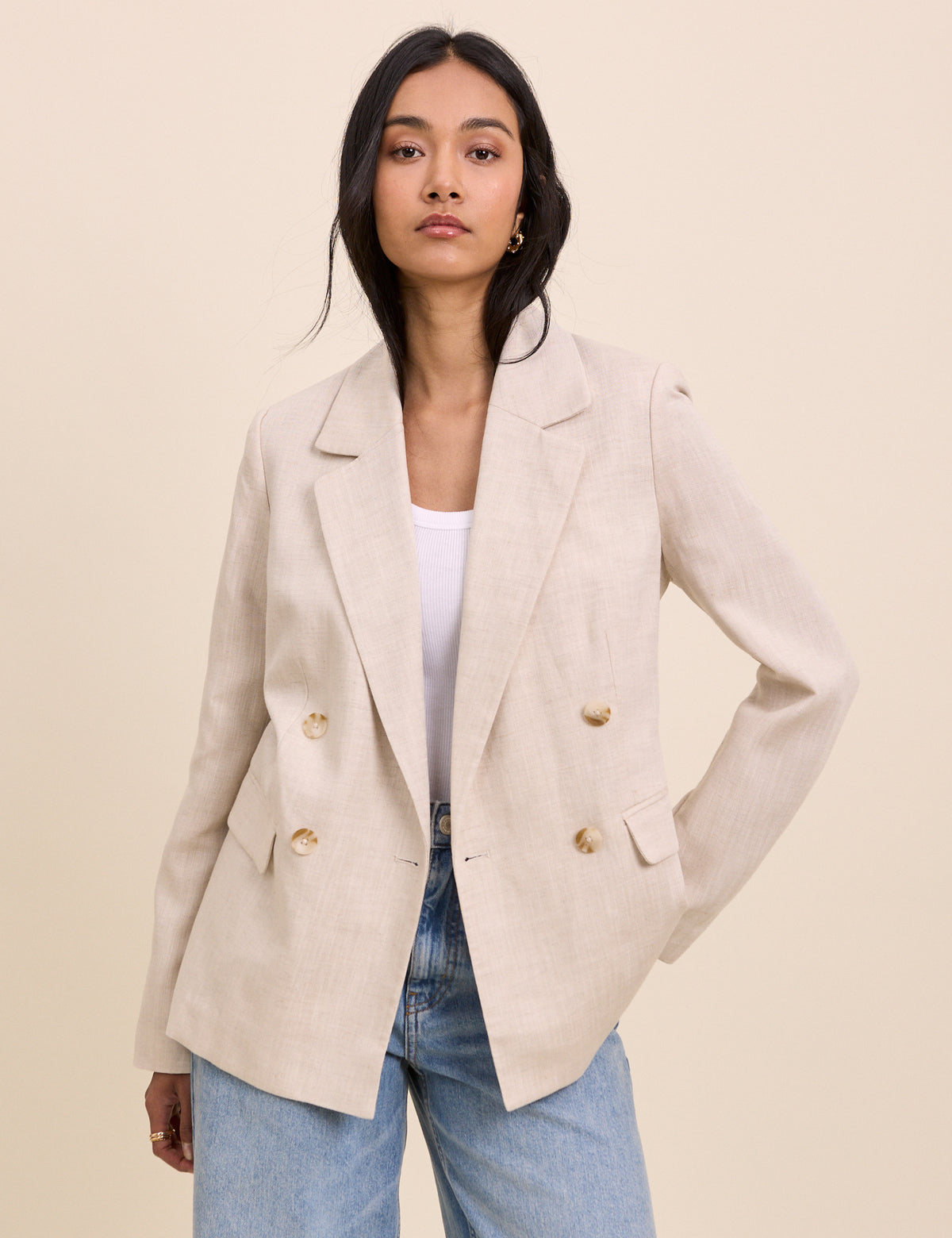Stone Double Breasted Alicia Blazer