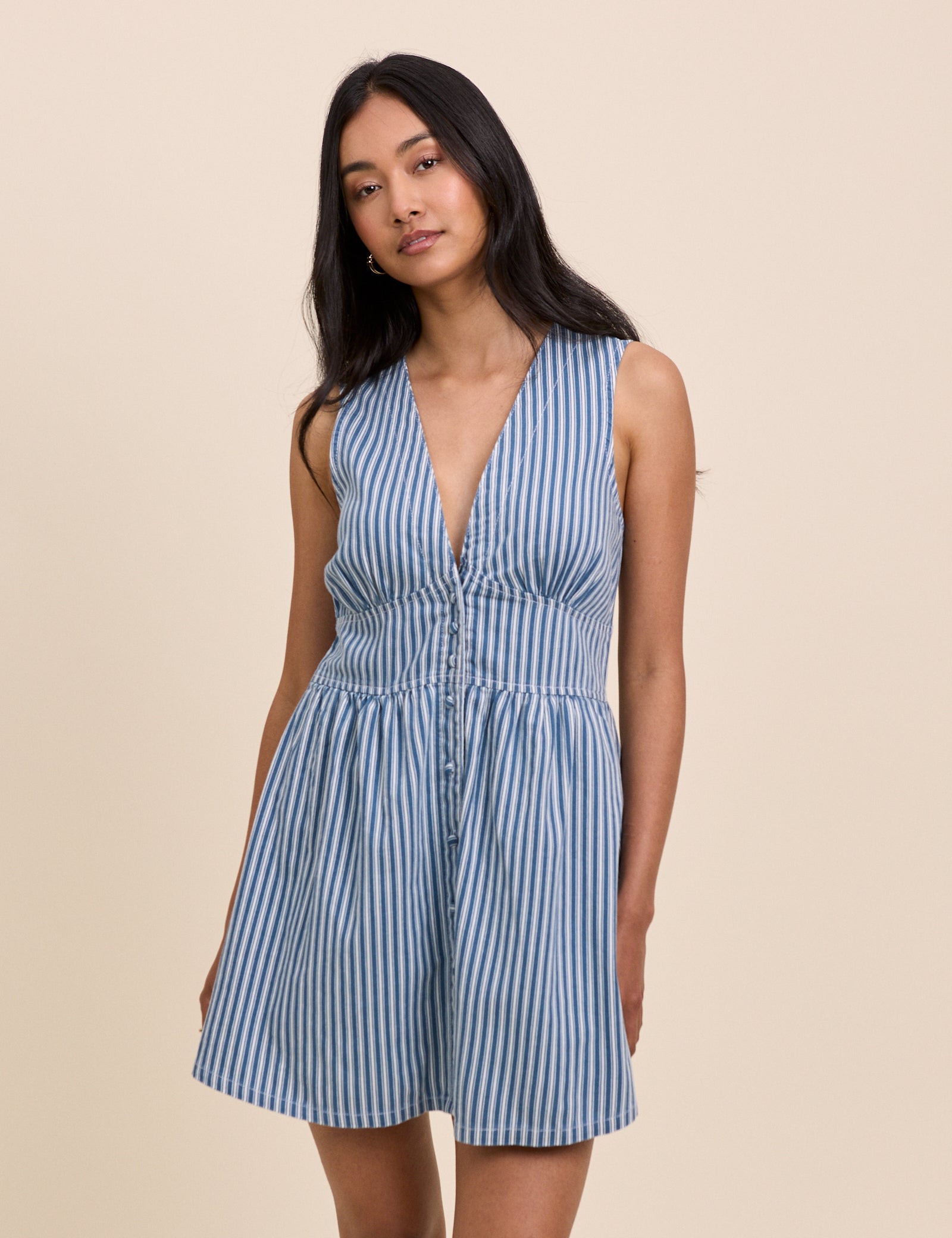 Denim Sleeveless Starlight Mini Dress