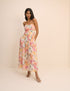 Pink Floral Bandeau Alice Midi Dress