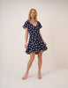 Navy Polka Dot Aimee Mini Dress