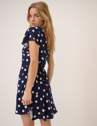 Navy Polka Dot Aimee Mini Dress