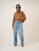 Light Blue Wide Leg Stepney Loose Jeans