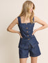 Mid-wash Logan A-Line Denim Short