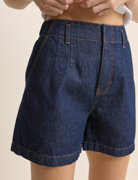 Mid-wash Logan A-Line Denim Short