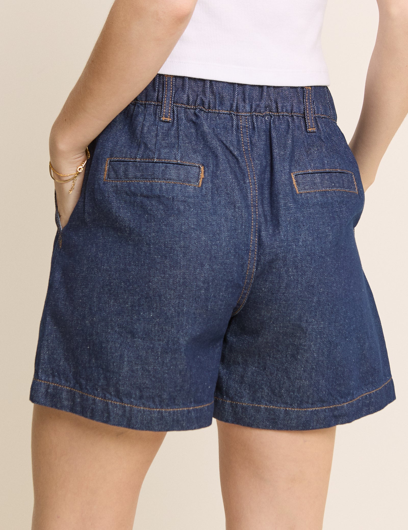 Mid-wash Logan A-Line Denim Short