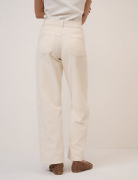 Cream Cord Bethnal Barrel Leg Jeans