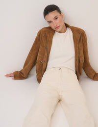 Cream Cord Bethnal Barrel Leg Jeans