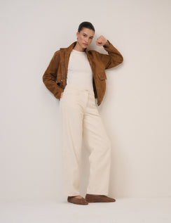Cream Cord Bethnal Barrel Leg Jeans