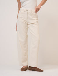 Cream Cord Bethnal Barrel Leg Jeans