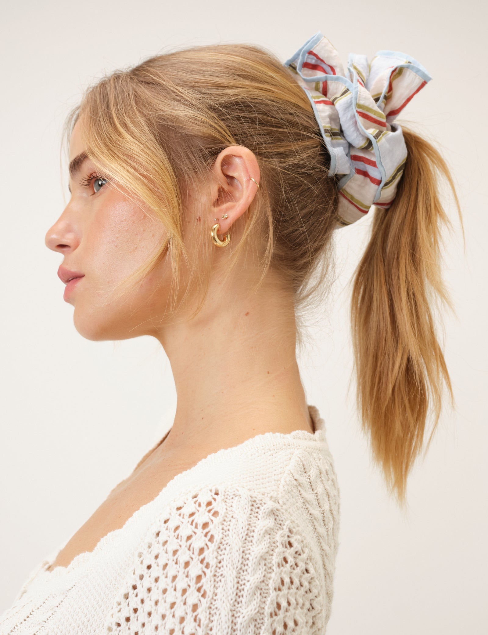 Yellow Double Layered Scrunchie