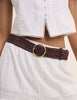 Chocolate Brown Raffia Belt