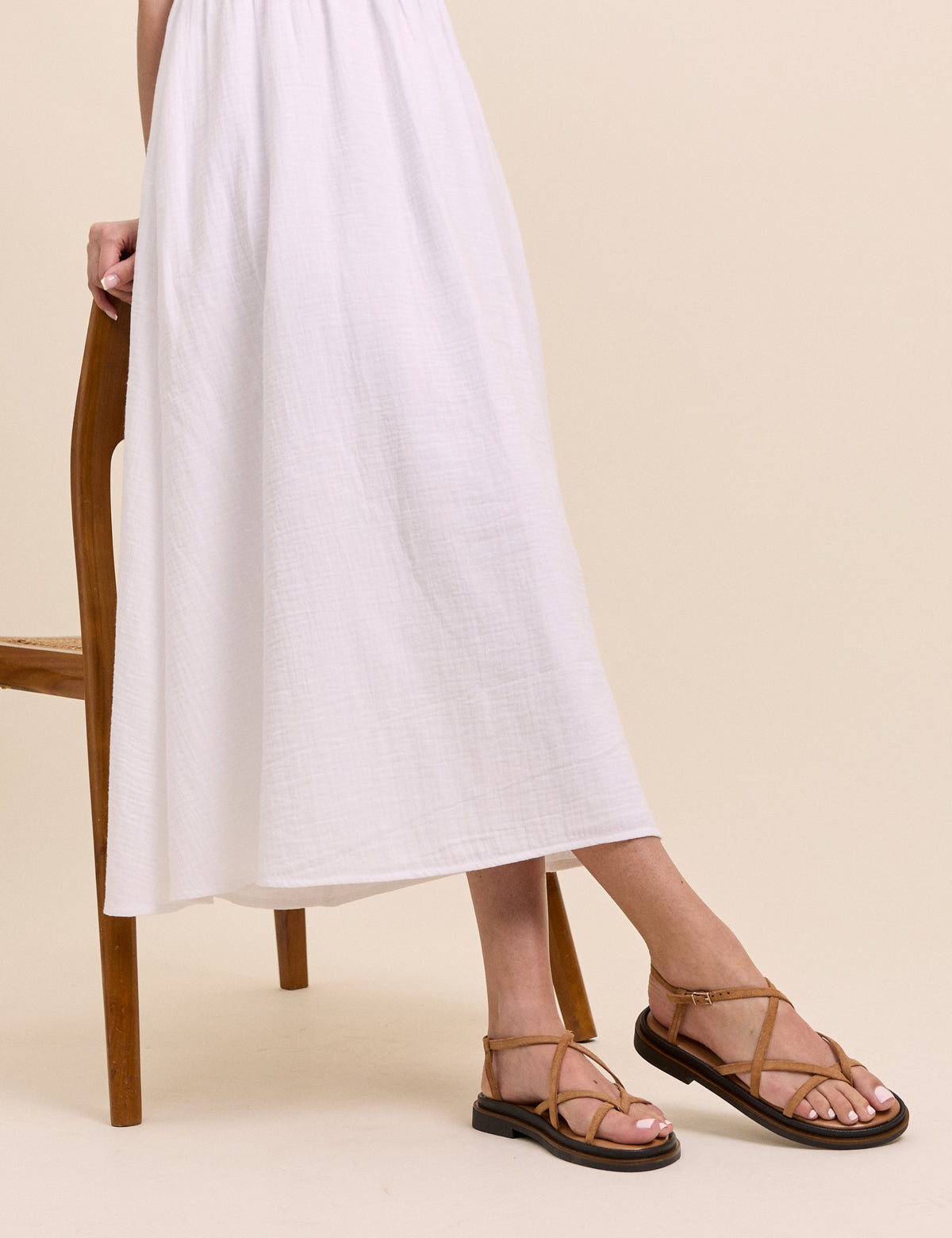 Brown Suede Strappy Sandals