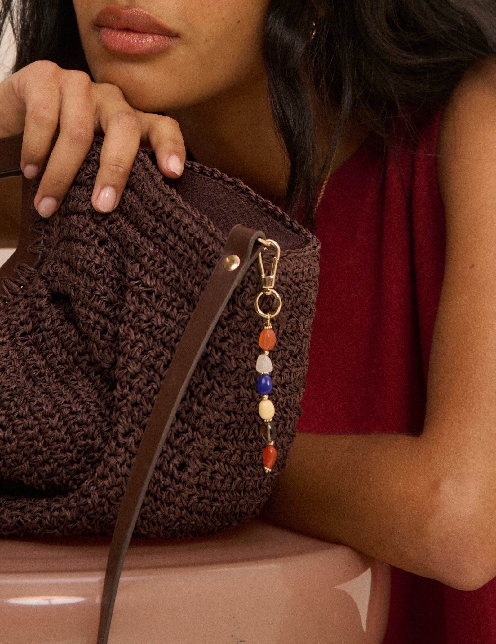 Multi Coloured Beaded Key Chain