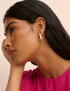Gold Plated Elongated Hoop Earrings