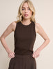 Brown Ribbed Racer Vest
