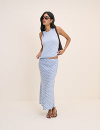 Baby Blue Ribbed Racer Vest