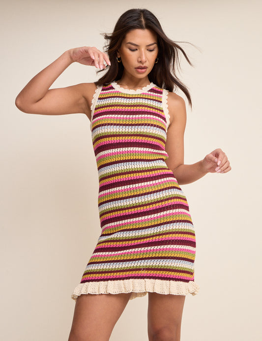solid and striped crochet dress Solid & Striped Women's Mini Crochet Dress