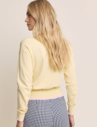 Butter Yellow Crew Neck Cardigan