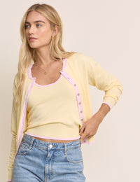 Butter Yellow Scoop Knitted Cami