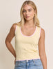 Butter Yellow Scoop Knitted Cami